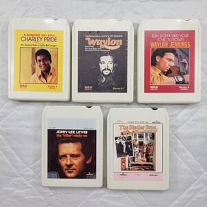 5 8 Track tapes with sleeves Charley Pride, Waylon Jennings, Statler Bros + more